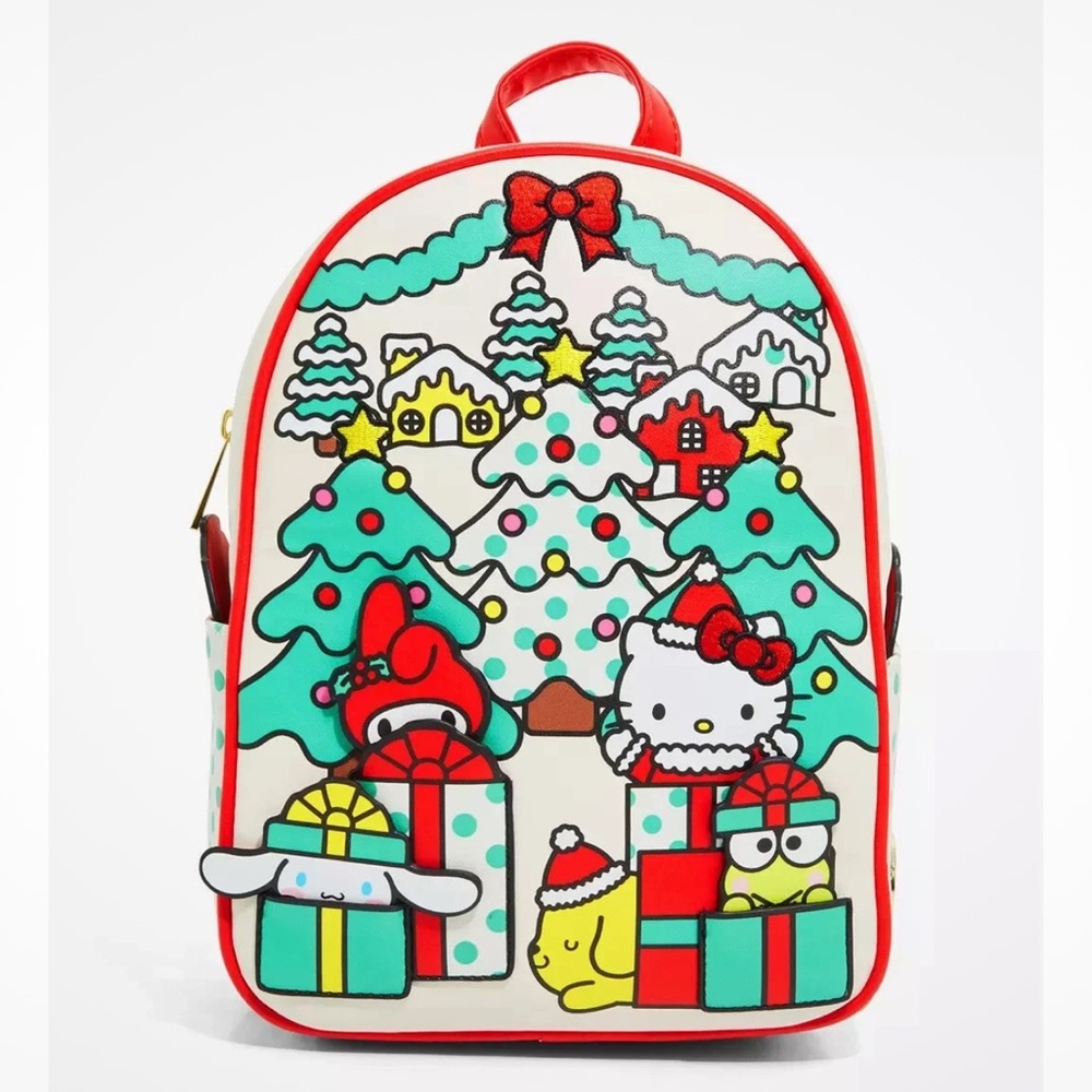 Her Universe Hello Kitty And Friends Holiday Gifts Mini Backpack. NWT